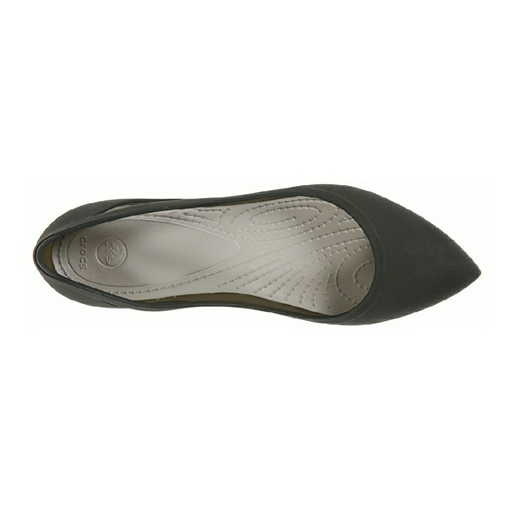 Crocs Rio Pointed Flats 9 - Black/Platinum